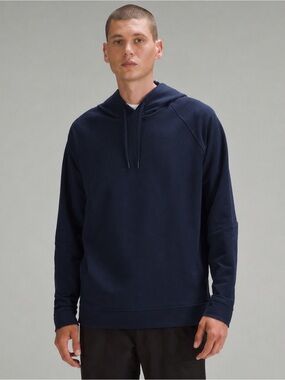Lululemon Men’s City Sweat Pullover Hoodie French Terry Size Large Dark Blue
